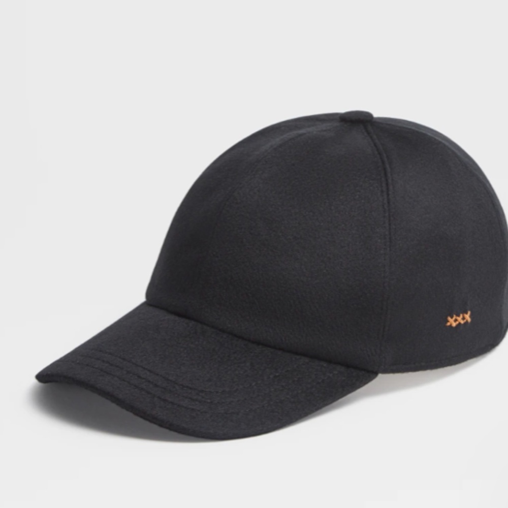 ZEGNA XXX BLACK CASHMERE CAP